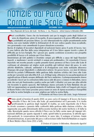 prima pagina notizie dal parco